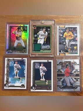 Jacob Wilson Rookie Baseball Card Lot / Athletics Rookie